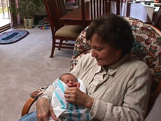 April 4, 2001, Jonathan with Aunt Bette