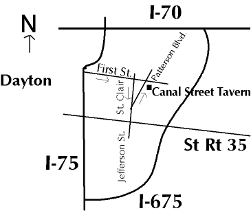 Map to Canal Street Tavern